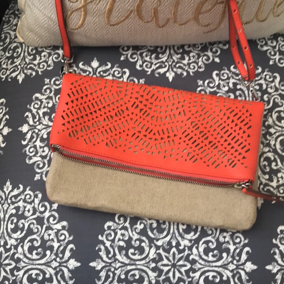 Stella & Dot Handbags - Stella & Dot Orange Crossover Bag